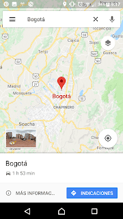 barra de opciones de google maps