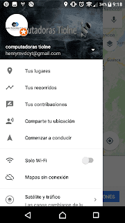 Seleccionar mapa sin conexión