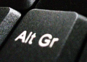 Tecla Alt Gr en el teclado