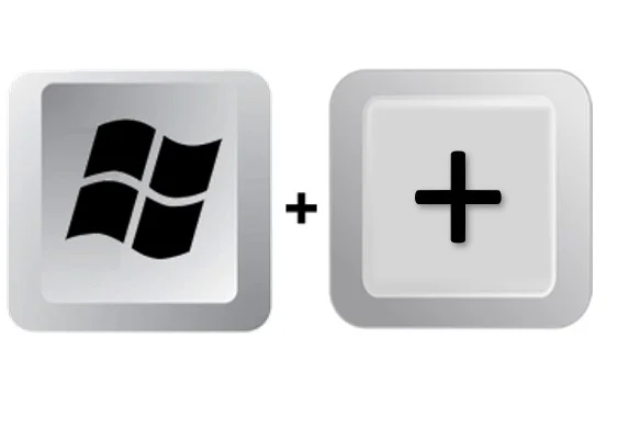 Windows + acerca la pantalla Windows + acerca la pantalla