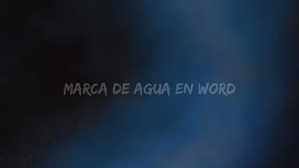 Cómo colocar una marca de agua en un documento Word