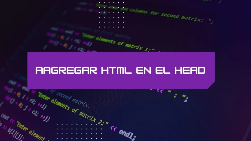 Ilustración de código HTML siendo agregado en el head de WordPress