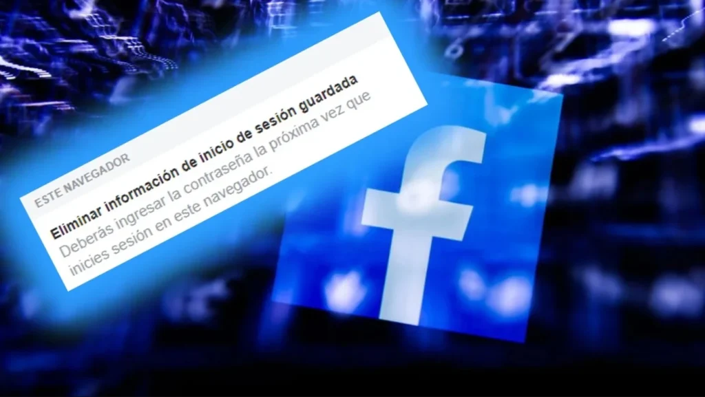 Elimina datos de inicio de sesión guardados en Facebook.