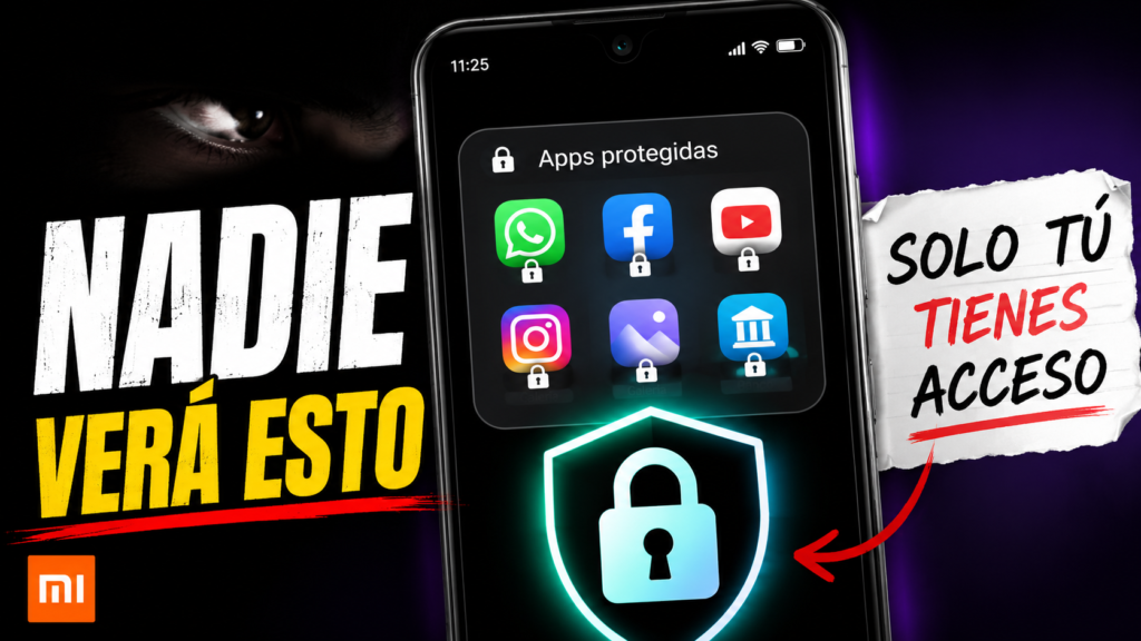 Bloquear cualquier aplicación con contraseña en Xiaomi usando huella digital o reconocimiento facial.