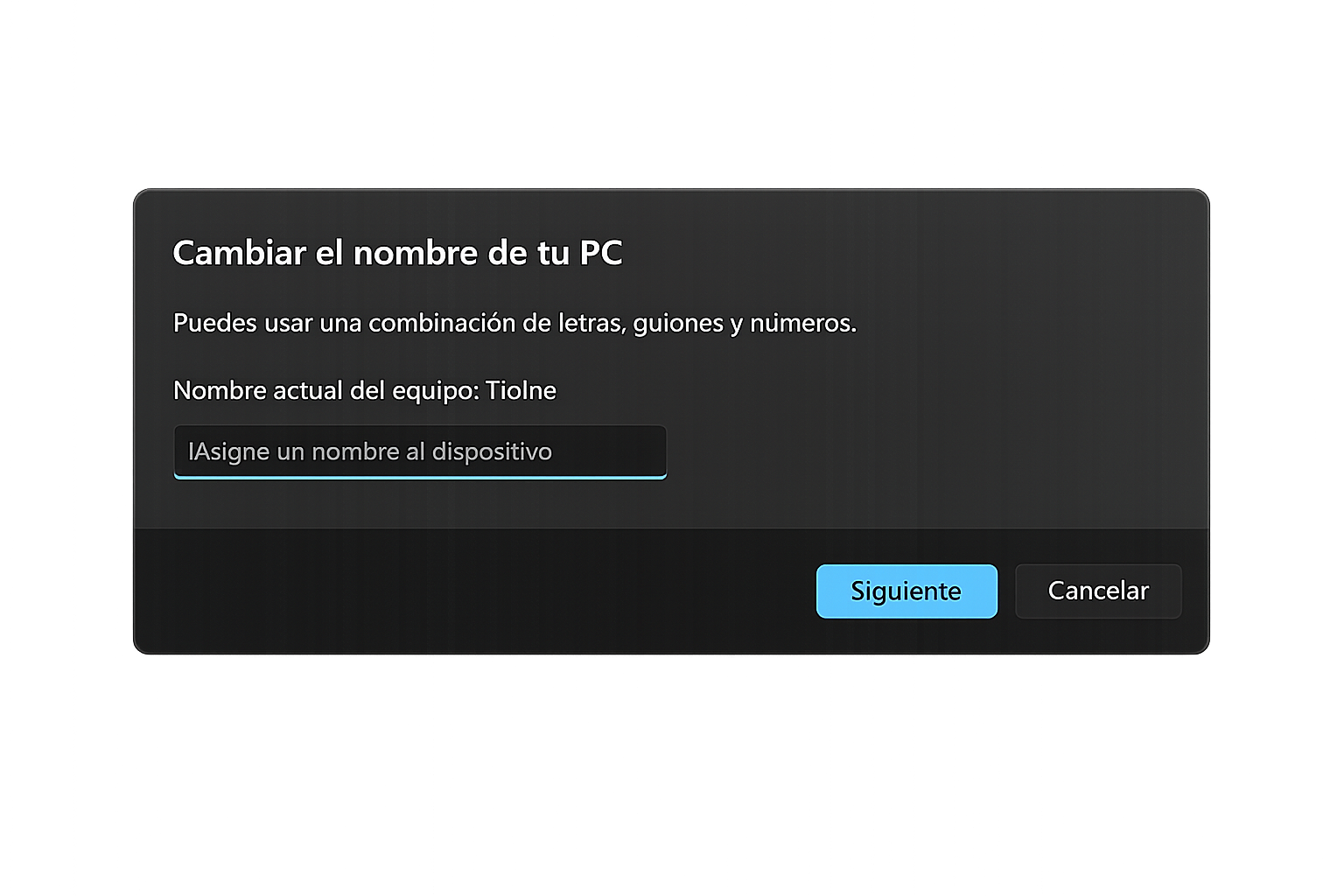 Cómo cambiar el nombre del PC en Windows 11 paso a paso