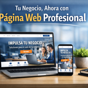 Tu negocio con una página web profesional rápida y adaptable a cualquier dispositivo.